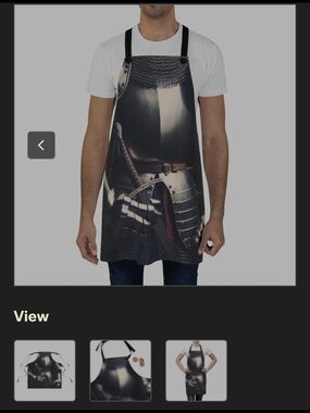 Medieval Armor Print Apron